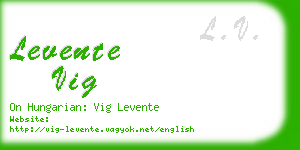 levente vig business card